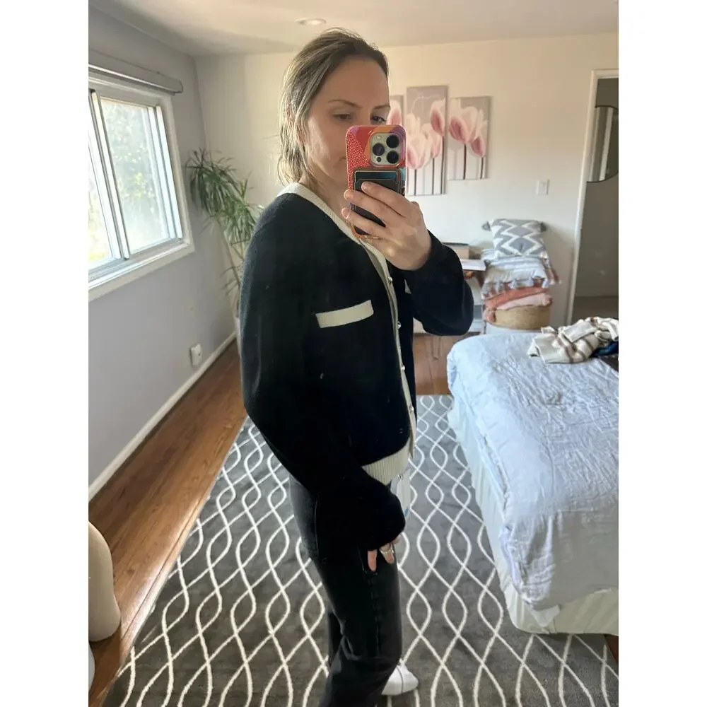 27 Miles Malibu Corrine Cardigan in Black Mediun NWT - Picture 5 of 8